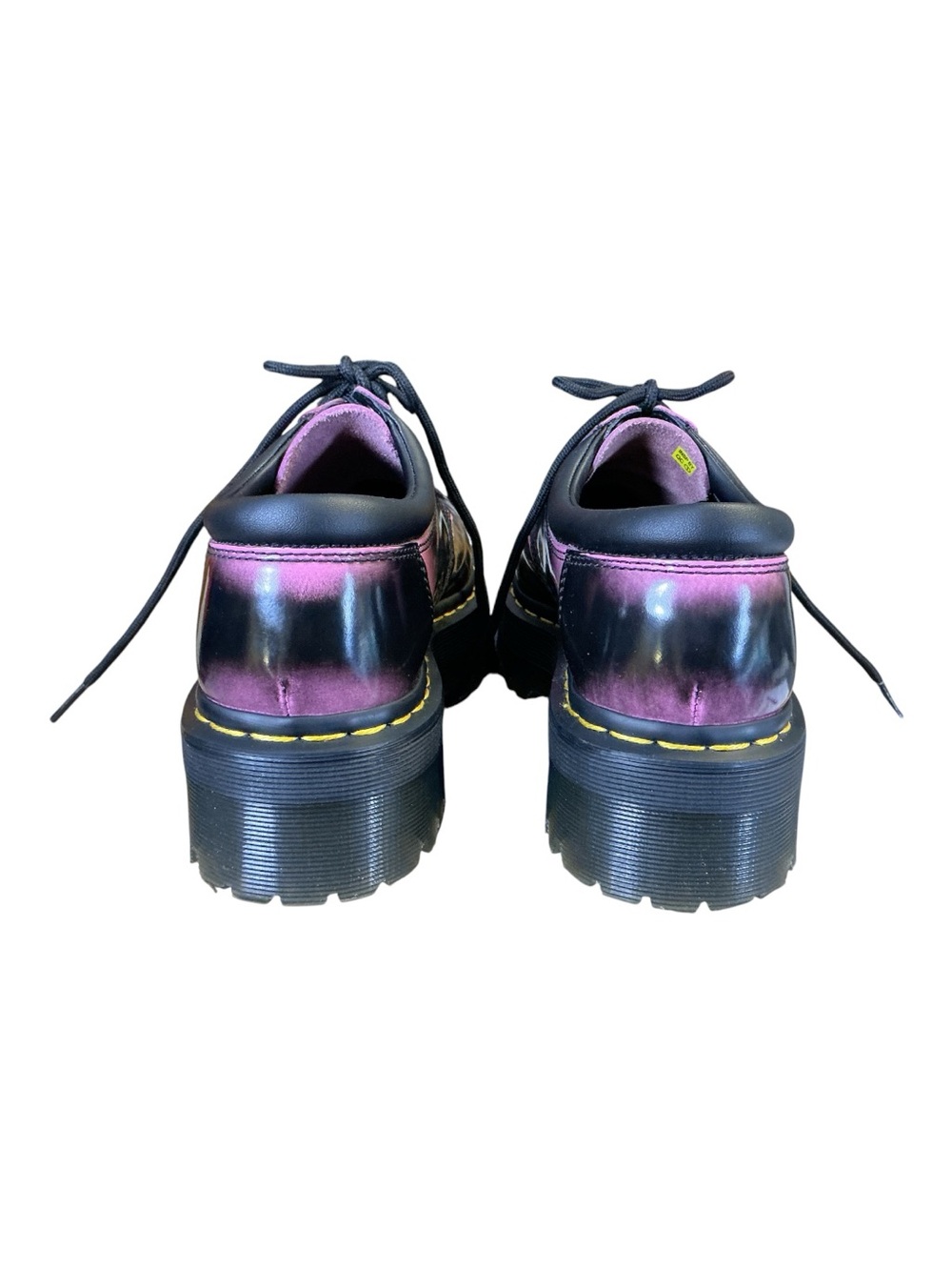 Dr. Martens Shoes Black Fondant Pink 8053 Quad Rub-Off Platform Oxfords Punk 8 - Picture 5 of 7